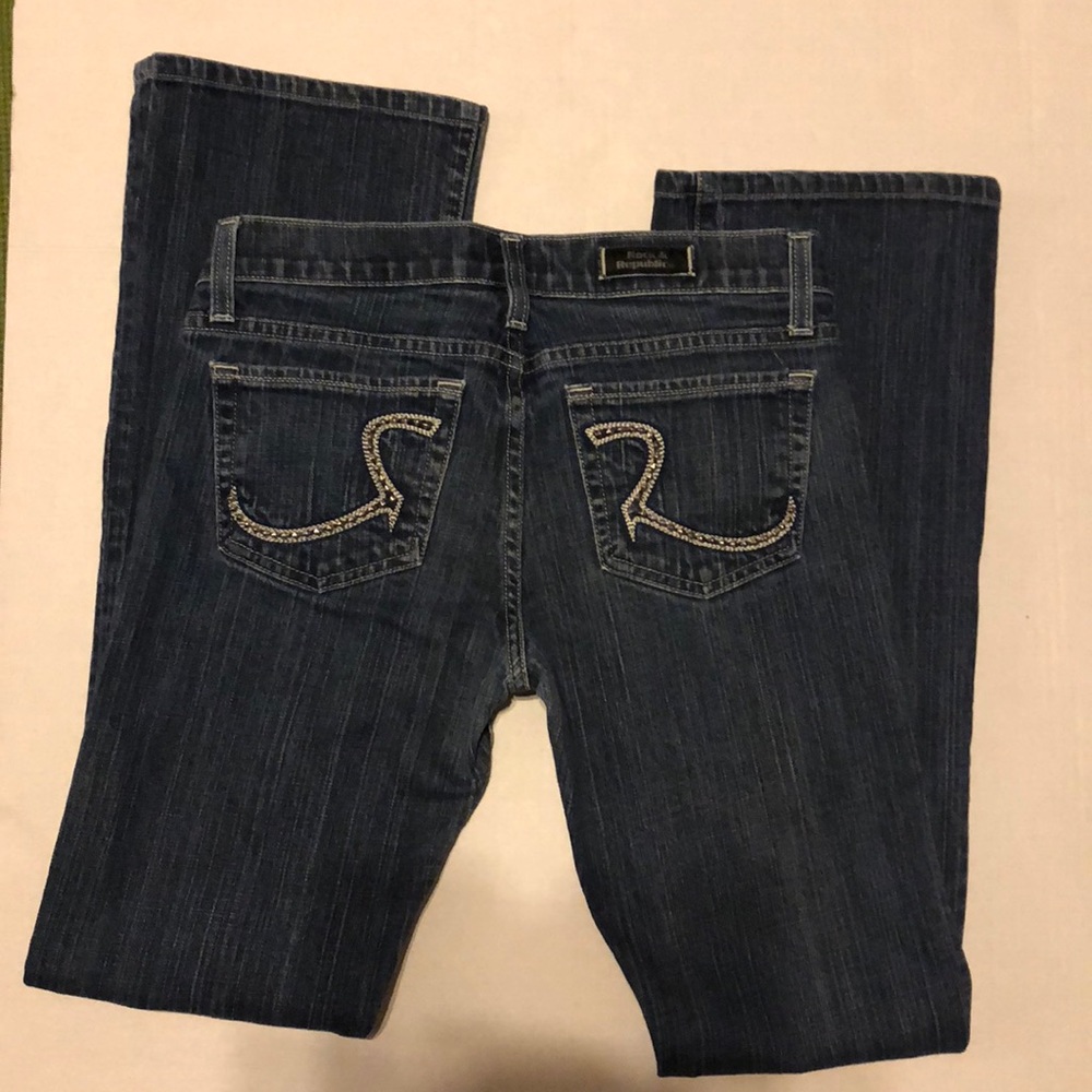 Rock & Republic Rhinestone pocket Jeans